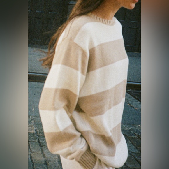 Brandy Melville NWOT striped 100% cotton sweater - Picture 5 of 12